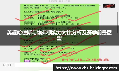 英超哈德斯与埃弗顿实力对比分析及赛季前景展望